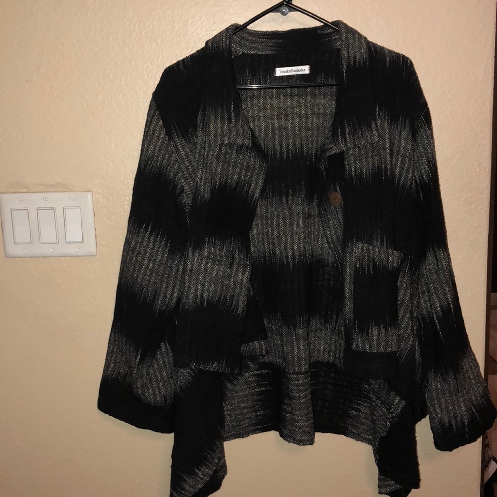 Black white Yasuko Kurisaka button down